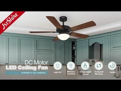 Ventilatore da soffitto classico da 52 pollici con luce e motore DC