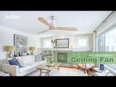 Ventilatore da soffitto moderno in legno massello per interni domestici eleganti