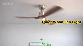 Ventilatore da soffitto silenzioso in legno con luce