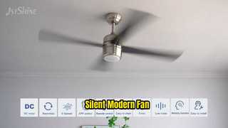 Ventilatore da soffitto moderno silenzioso a LED