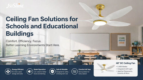Ultimi blog aziendali su Introduzione: Perché i ventilatori del soffitto sono importanti nelle scuole e negli edifici scolastici
