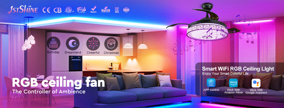 Ultimi blog aziendali su Trasforma il tuo spazio con il ventilatore da soffitto RGB di 1stShine: illuminazione personalizzabile e funzionalità intelligenti