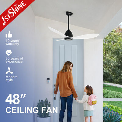 Ventilatore di soffitto moderno da 48 pollici senza luce a led ABS Blade Dc telecomando