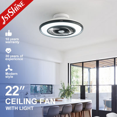 comprare 22 pollici Flush Mount Led bladeless soffitto ventilatore basso profilo luce di attenuazione fabbricazione online