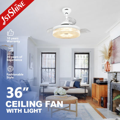 comprare Ventilatore di soffitto a LED retrattile con telecomando e temperatura di colore di 3000K/4500K/6000K fabbricazione online