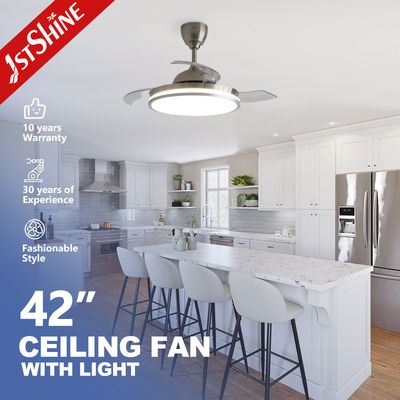 comprare Ventilatore di soffitto a LED decorativo con lame nascoste retrattili e aria condizionata fabbricazione online
