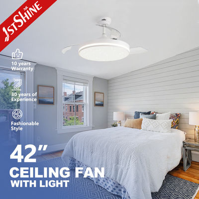 comprare Ventilatore di soffitto bianco con luce 3 Pc lame luminoso a LED dimmabile motore DC fabbricazione online