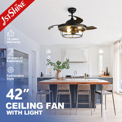 comprare Casa agricola Industrial Flush Mount Ventilatore di soffitto nero per soggiorno camera da letto cucina fabbricazione online