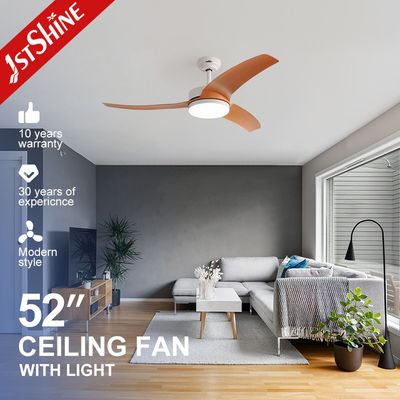 comprare Elegante design legno grano ABS lame ventilatore di soffitto 52 pollici con luce dimmabile fabbricazione online