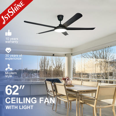 comprare 1stshine 6 velocità silenziosa DC Motor soffitto ventilatore con 5 lame di plastica nera e luce LED fabbricazione online