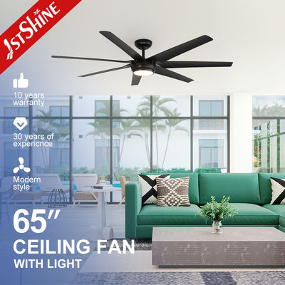 comprare Grandi luci a LED scure di grande flusso d'aria ventilatori di soffitto moderni con luci a led 7 ABS lame fabbricazione online