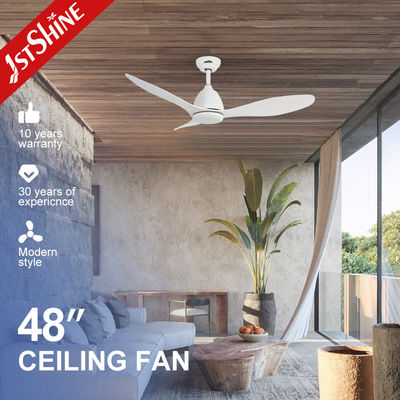 comprare Ventilatore di soffitto a controllo remoto a risparmio energetico con 3 lame di plastica in colore bianco fabbricazione online