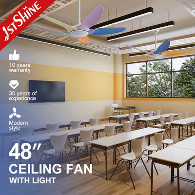comprare 5 Ventilatore di soffitto a lame multicolore con luce a led dimmabile Bianco Nero Motore a corrente continua a basso rumore fabbricazione online