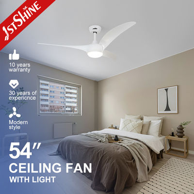 comprare Ventilatore di soffitto intelligente moderno in plastica bianca con luce e telecomando fabbricazione online