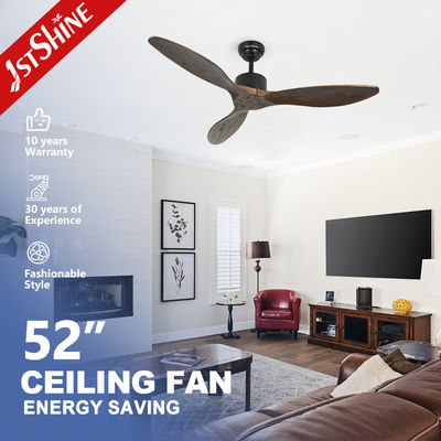 comprare Un ventilatore da soffitto di legno decorativo telecomandato a 52 pollici di 5 velocità per la camera da letto fabbricazione online