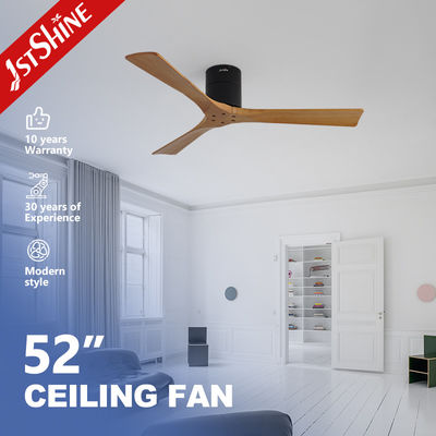comprare Ventilatore di soffitto a lame di legno da 52 pollici con motore a 6 velocità a controllo remoto di tipo DC fabbricazione online