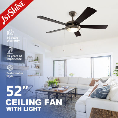 comprare Ventilatore di soffitto classico da 52 pollici con luce a LED e controllo della catena di trazione fabbricazione online