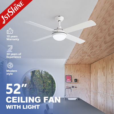 comprare Modern White Ceiling Fan With Lamp Light 3-Speed AC Motor fabbricazione online