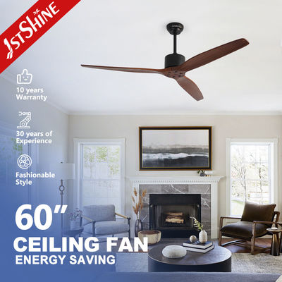 comprare Ventilatore di soffitto in legno massello elegante e elegante alimentato da un motore a corrente continua con telecomando fabbricazione online