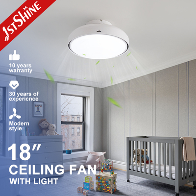 comprare 18-Inch Bladeless Ceiling Fan with LED Light and DC Motor fabbricazione online