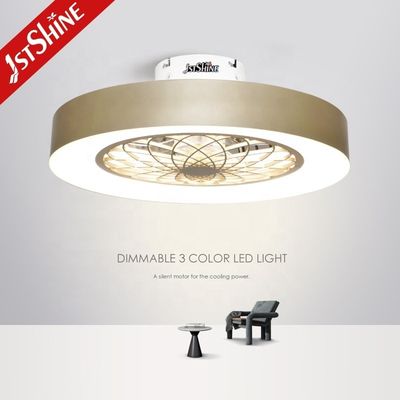 Ventilatore di soffitto a LED con lame rimovibili nascoste con materiale metallico e telecomando