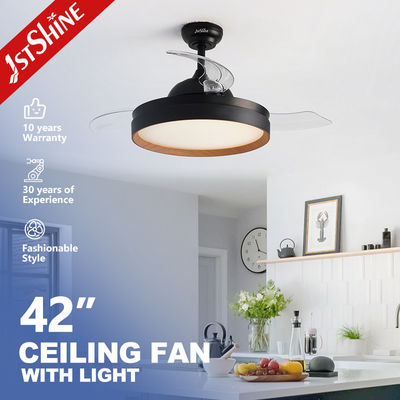 Buon prezzo Ventilatore di soffitto retrattile montato a scarico con luce a LED dimmabile a 3 colori in linea