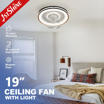 2 ventilatori a soffitto a LED con testa oscillante a 360 gradi e materiale ABS trasparente per lame di plastica