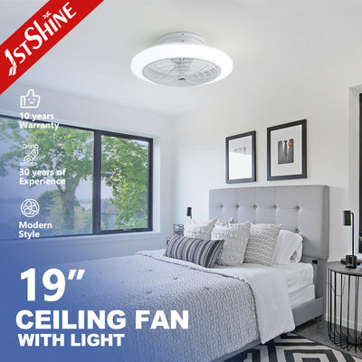 Soluzioni di illuminazione ETL Certificato ventilatore di soffitto a LED bianco con lame pulite e leggere
