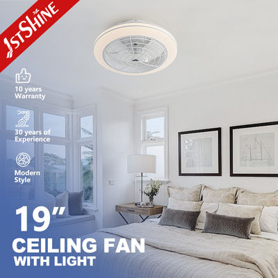 Ventilatore di soffitto a motore a corrente continua di dimensioni compatte con controllo remoto 1stlumino e temperatura del colore