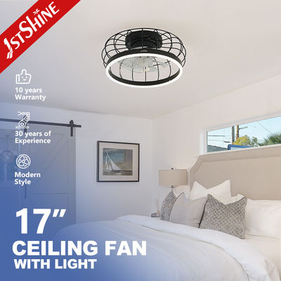 Buon prezzo Ventilatore da soffitto a incasso nero dal design moderno a LED 1stshine con interruttore con telecomando in linea