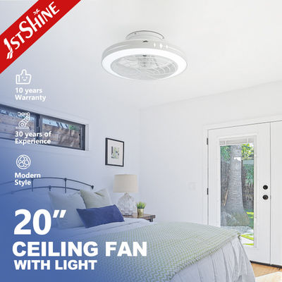 Ventilatore di soffitto LED silenzioso ad alta velocità da 20 pollici con controllo intelligente e illuminazione decorativa