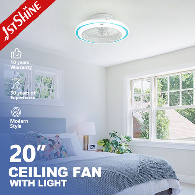 Piccolo ventilatore di soffitto a LED da 20 pollici con temperatura di luce e colore 3000-6500K
