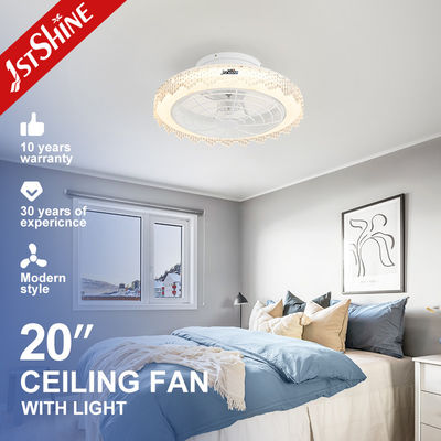 6 Scelta di velocità ABS Lame nascoste Ventilatore di soffitto a LED dimmabile con ombrello facile da rimuovere