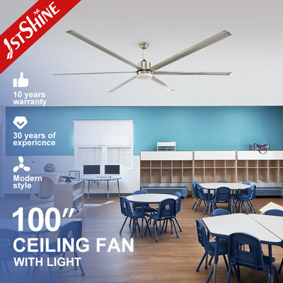 Ventilatore da soffitto industriale con l'alto fan dell'interno commerciale del motore di CC del volume di aria di grande dimensione leggera