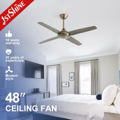 Ventilatore di soffitto in rame a motore puro ad alta velocità a corrente alternata con telecomando e 4 lame di ferro