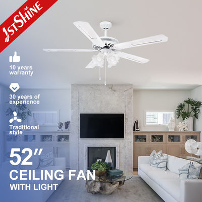 Aggiungi un tocco di stile al tuo spazio con questo ventilatore da soffitto a LED da 52 pollici a 5 lame bianco