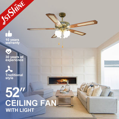 Hotel 52 Inch MDF Blade Ceiling Fan con 100% Copper Motor e Fancy Decorative Design