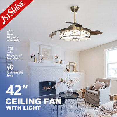 1stshine Ventilatore a soffitto pieghevole con luci Illuminazione decorativa personalizzata e motore da 10 anni