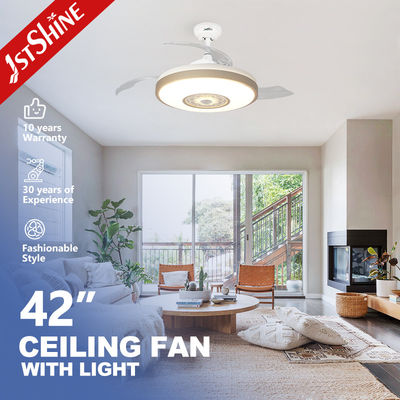 Ventilatore di soffitto a LED di design invisibile con luce notturna intelligente e motore DC 3000K/4500K/6000K