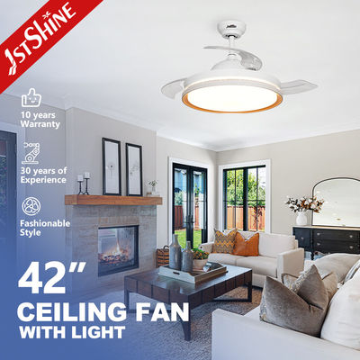 Ventilatore di soffitto a LED di design moderno con silenzioso motore a corrente continua e illuminazione a LED a risparmio energetico