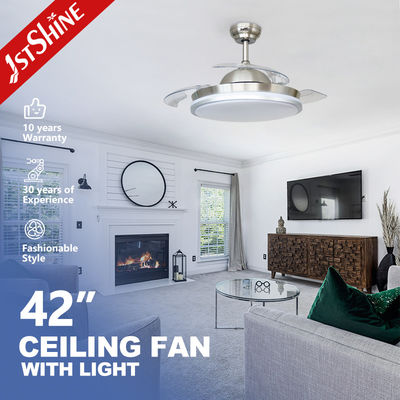 Fanto di soffitto retrattile a LED 3 velocità telecomando moderno