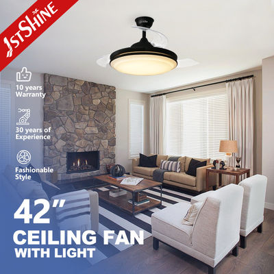 230V illuminazione decorativa ventilatore di soffitto a LED retrattile con supporto dimmer 42 pollici
