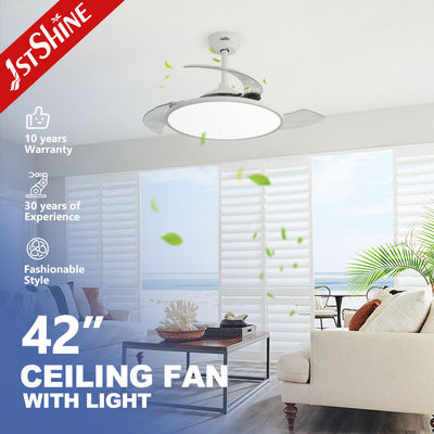 Risparmio di spazio Invisibile LED soffitto di ventilatore luce con lame retrattibili in stile moderno