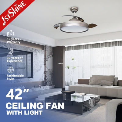 Semplice ventilatore di soffitto da 42 pollici 220v con supporto a controllo remoto Dimmer Sì 3 colori luce a LED