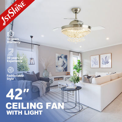 15cm lunghezza sospensione Decorativa Ventilatore a soffitto retrattile con luci a LED da 1stshine