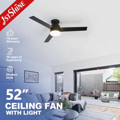 Ventilatore di soffitto decorativo a 5 velocità a controllo remoto, lame Mdf Ventilatore di soffitto in plastica nera