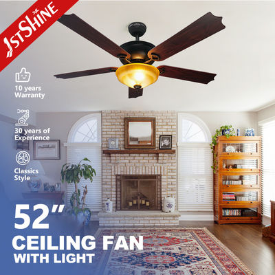 1stshine Remote Ceiling Fan Light con tradizionali 5 lame di MDF e Home Office Design