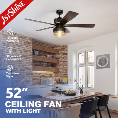 Ventilatore di soffitto in stile di design tradizionale con luce e telecomando/controllo a parete/WIFI/APP