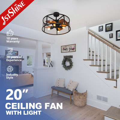 Downrod Mount Remote Control Cage soffitto ventilatore 20in Con luce