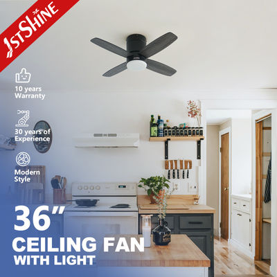 1stshine LED soffitto ventilatore con luce Piccolo 36 pollici Flush Mount MDF inversibile lame